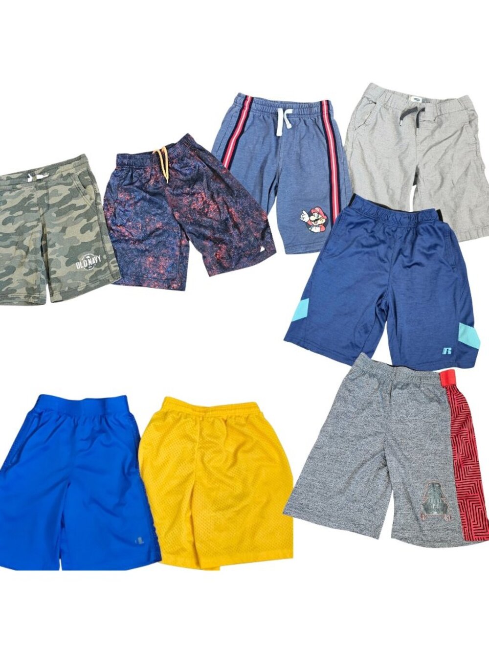 Boys‎ Size 8 Athletic Shorts Lot Star Wars Mario Pullon Old Navy